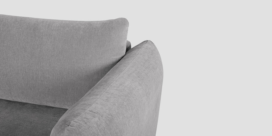 Lisa Fabric 3 Seater Sofa In Dim Grey Colour - Febonic Living