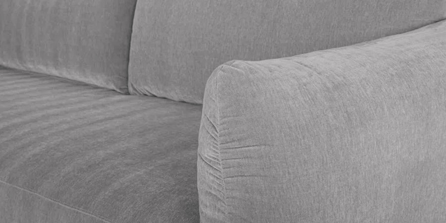 Lisa Fabric 3 Seater Sofa In Dim Grey Colour - Febonic Living