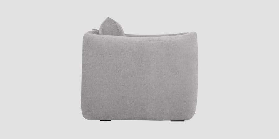 Lisa Fabric 3 Seater Sofa In Dim Grey Colour - Febonic Living