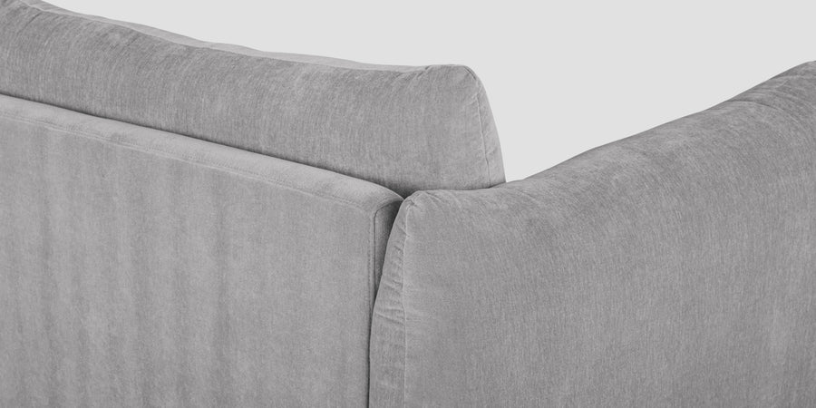 Lisa Fabric 3 Seater Sofa In Dim Grey Colour - Febonic Living