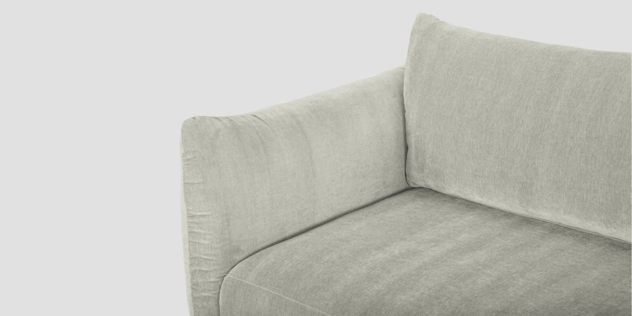 Lisa Fabric 3 Seater Sofa In Pearl White Colour - Febonic Living