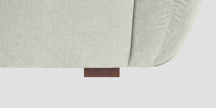 Lisa Fabric 3 Seater Sofa In Pearl White Colour - Febonic Living