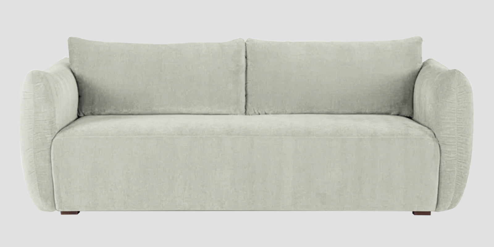 Lisa Fabric 3 Seater Sofa In Pearl White Colour