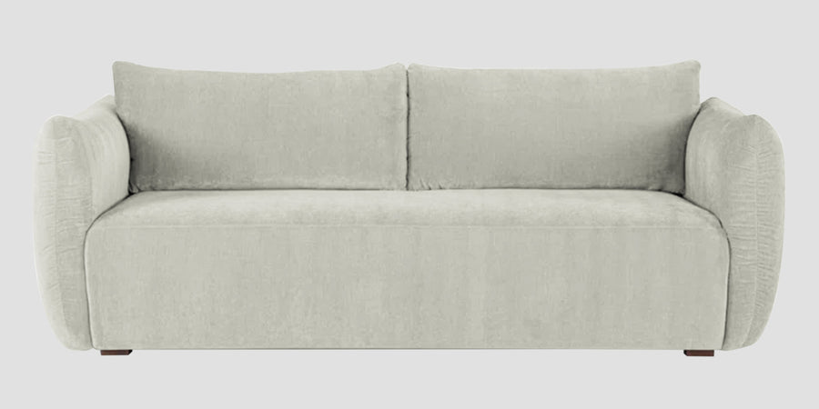 Lisa Fabric 3 Seater Sofa In Pearl White Colour - Febonic Living