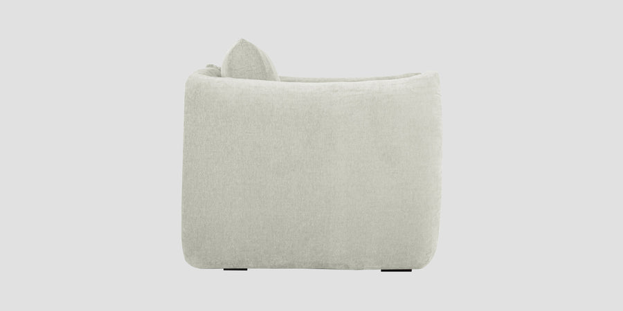 Lisa Fabric 3 Seater Sofa In Pearl White Colour - Febonic Living