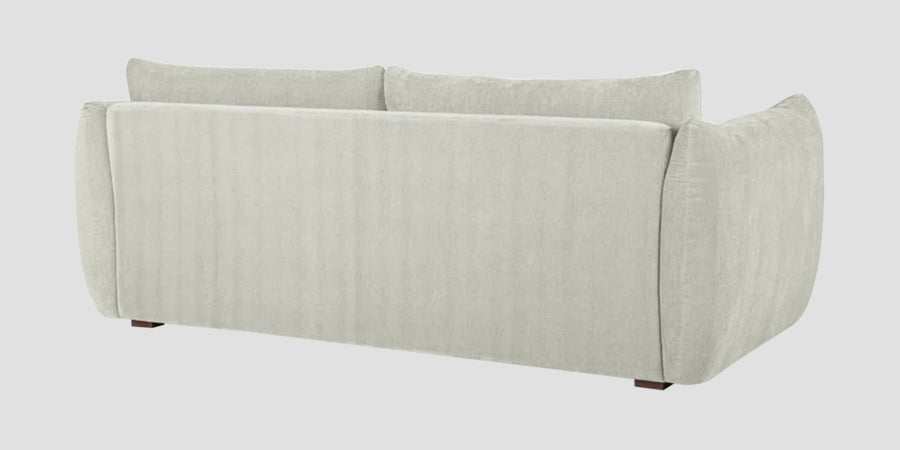 Lisa Fabric 3 Seater Sofa In Pearl White Colour - Febonic Living