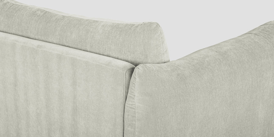 Lisa Fabric 3 Seater Sofa In Pearl White Colour - Febonic Living