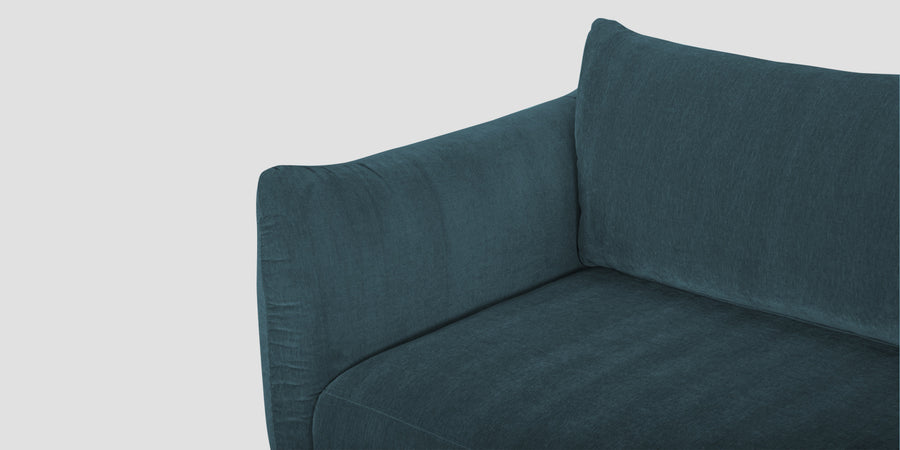 Lisa Fabric 3 Seater Sofa In Sea Blue Colour - Febonic Living