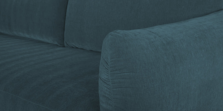 Lisa Fabric 3 Seater Sofa In Sea Blue Colour - Febonic Living