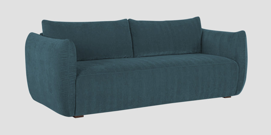 Lisa Fabric 3 Seater Sofa In Sea Blue Colour - Febonic Living