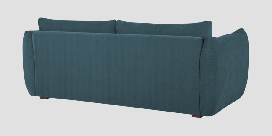 Lisa Fabric 3 Seater Sofa In Sea Blue Colour - Febonic Living