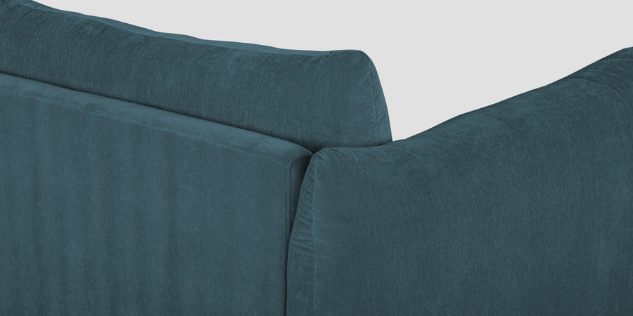 Lisa Fabric 3 Seater Sofa In Sea Blue Colour - Febonic Living