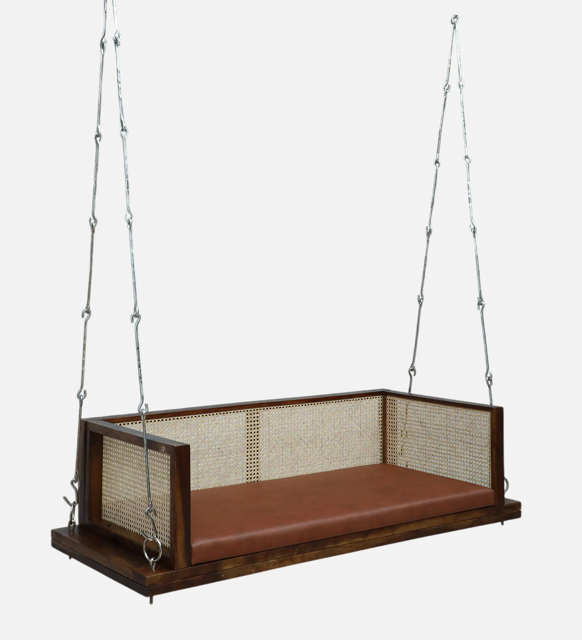 Lisen Sheesham Wood Swing In Provincial Teak Finish