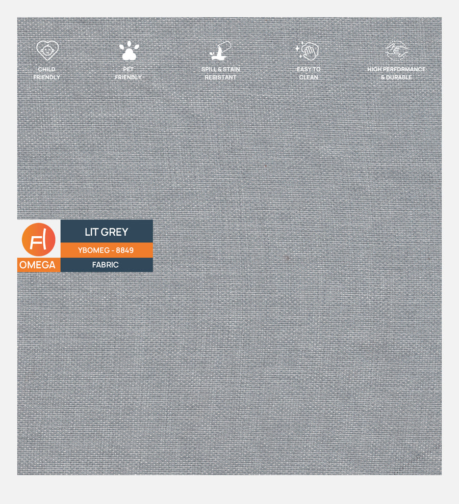 Pool Fabric Pouffe In Lit Grey Colour - Febonic Living