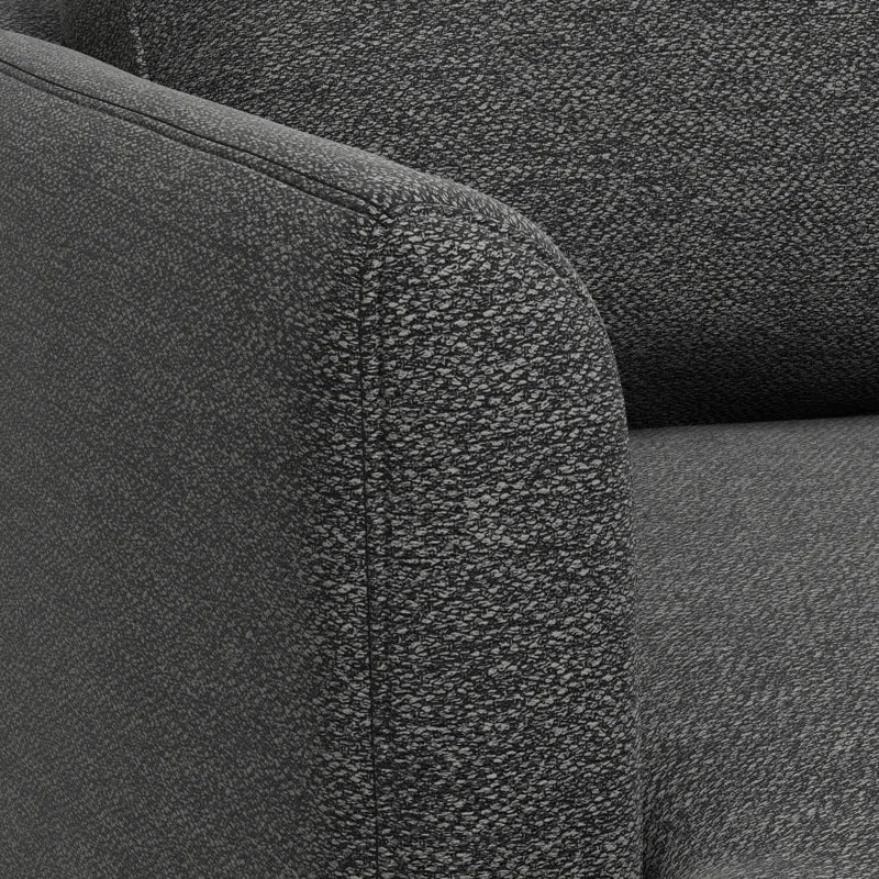 Tangled Fabric 3 Seater Sofa In Charcoal Grey Colour - Febonic Living
