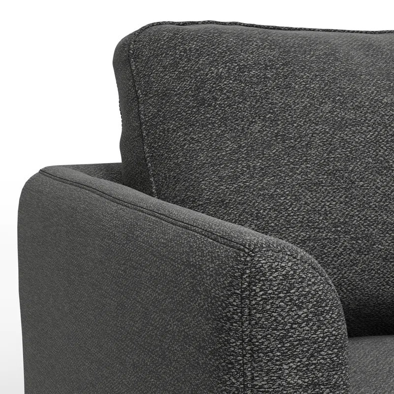 Tangled Fabric 3 Seater Sofa In Charcoal Grey Colour - Febonic Living