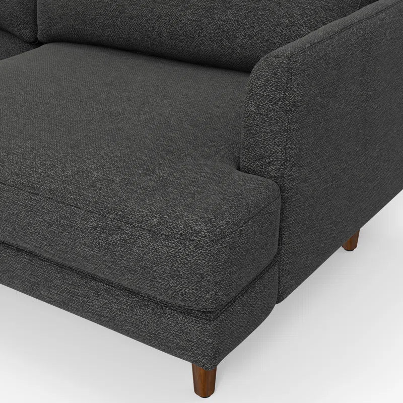 Tangled Fabric 3 Seater Sofa In Charcoal Grey Colour - Febonic Living