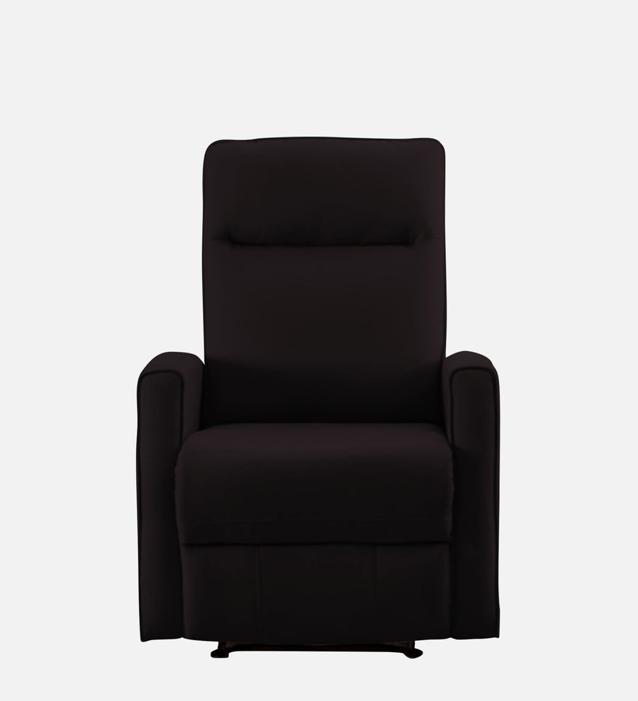 Logan 1 Seater Motorized Fabric Recliner - Cara Brown- Front View by Febonic Living