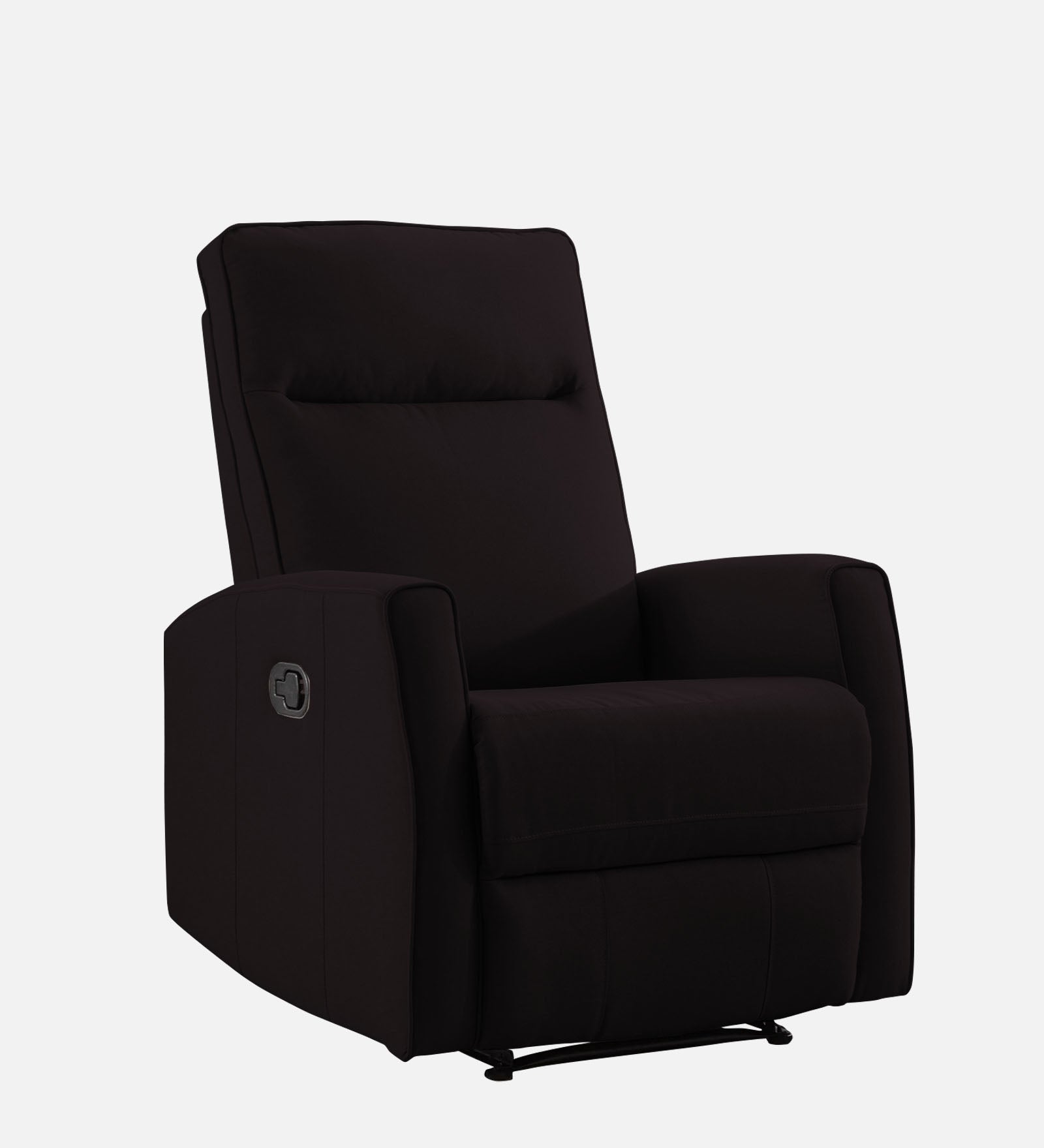 Logan 1 Seater Motorized Fabric Recliner - Cara Brown- Side View by Febonic Living