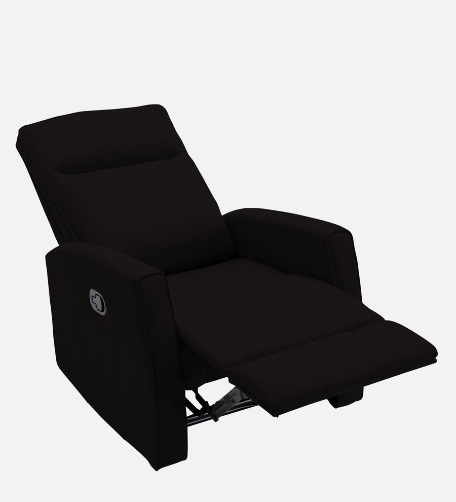 Logan 1 Seater Motorized Fabric Recliner - Cara Brown- Side Reclined View by Febonic Living