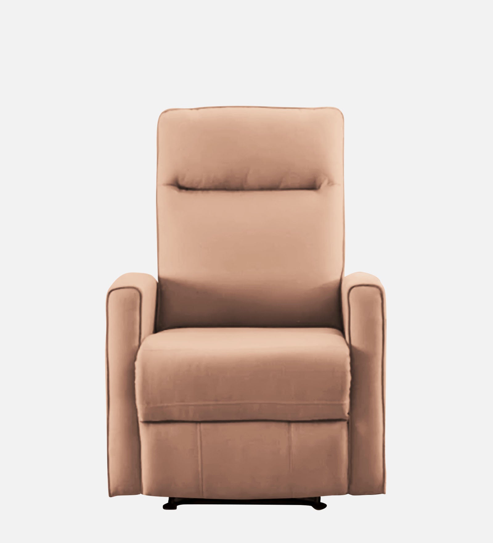 Logan 1 Seater Motorized Fabric Recliner - Cosmic Beige - Front View by Febonic Living