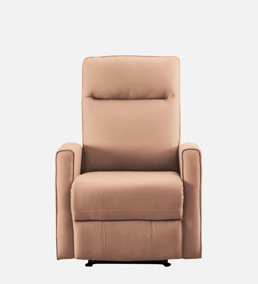 Logan 1 Seater Motorized Fabric Recliner - Cosmic Beige - Front View by Febonic Living