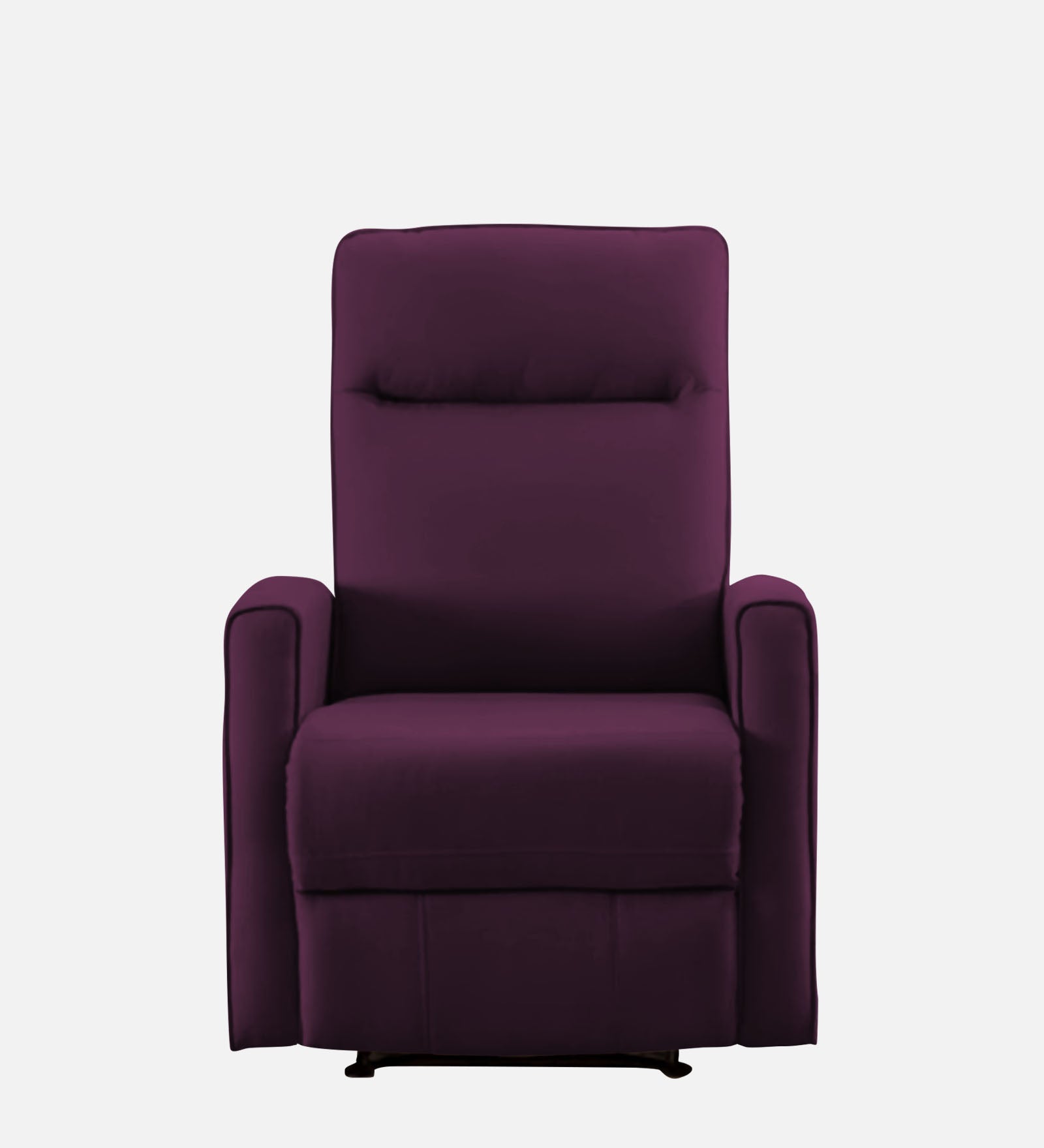 Logan 1 Seater Motorized Fabric Recliner - Greek Purple - Front View by Febonic Living