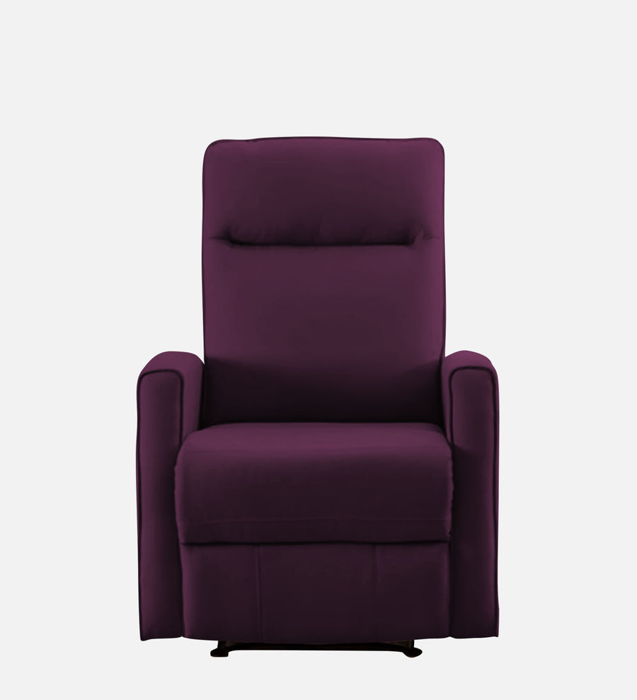 Logan 1 Seater Motorized Fabric Recliner - Greek Purple - Front View by Febonic Living