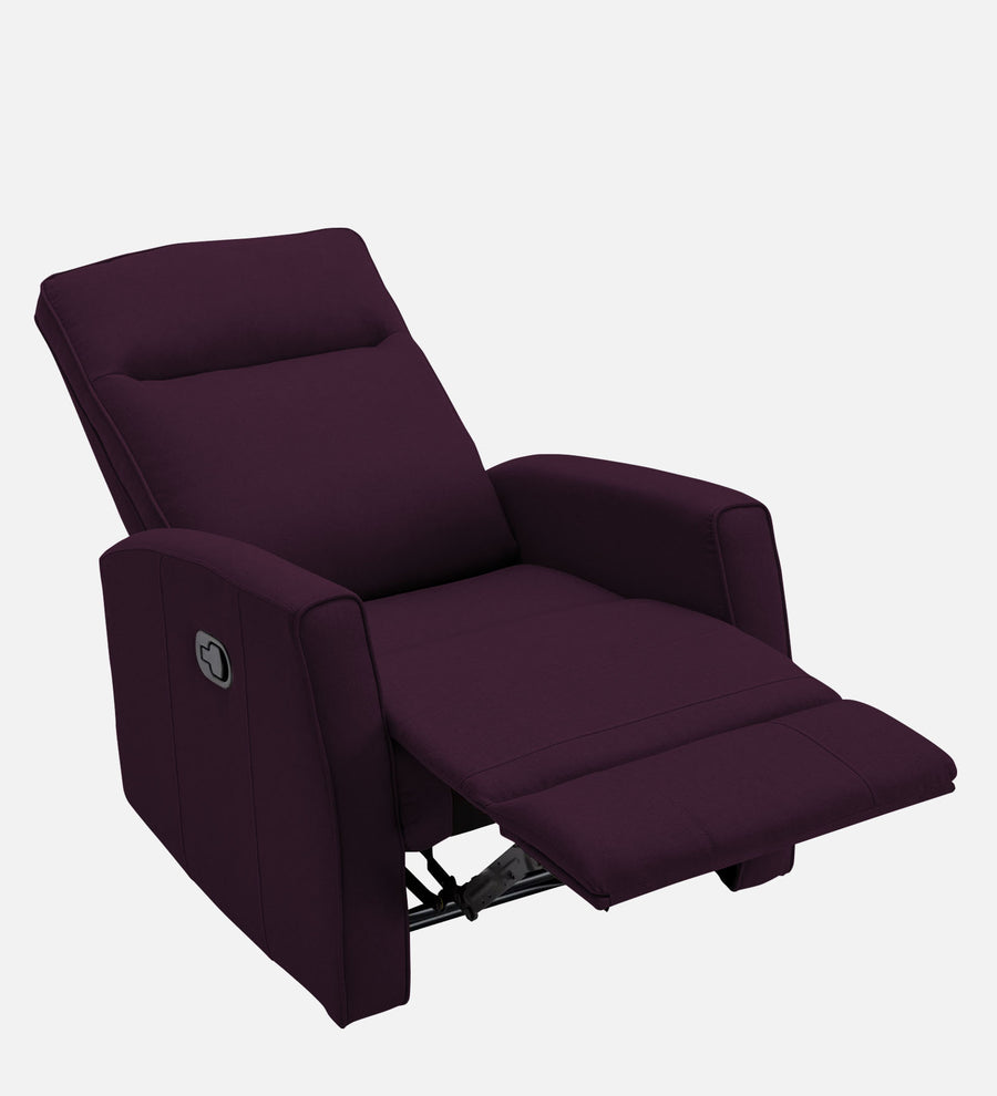 Logan 1 Seater Motorized Fabric Recliner - Greek Purple - Side Reclined View by Febonic Living