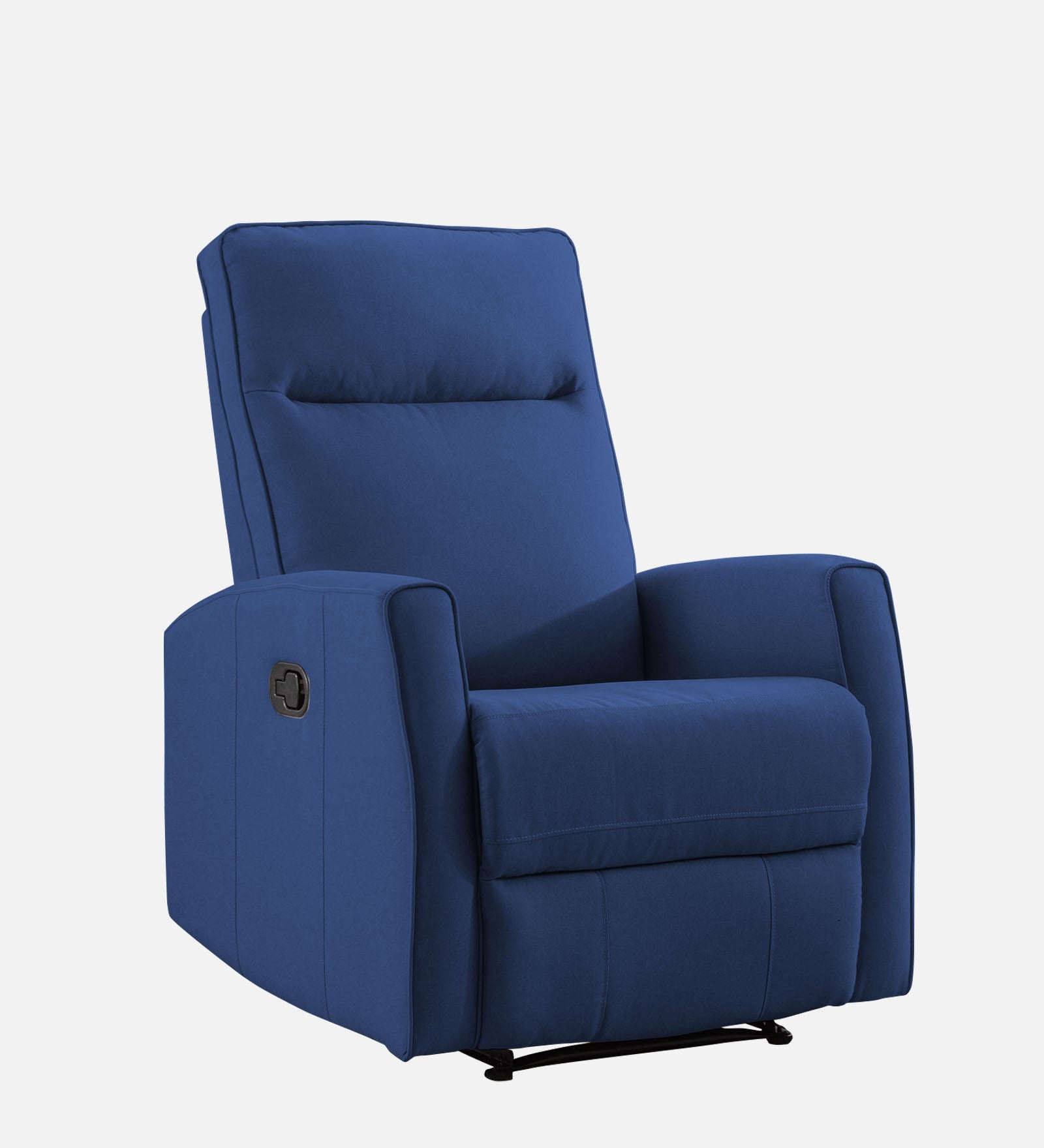Logan 1 Seater Motorized Fabric Recliner - Light Blue - Side View by Febonic Living