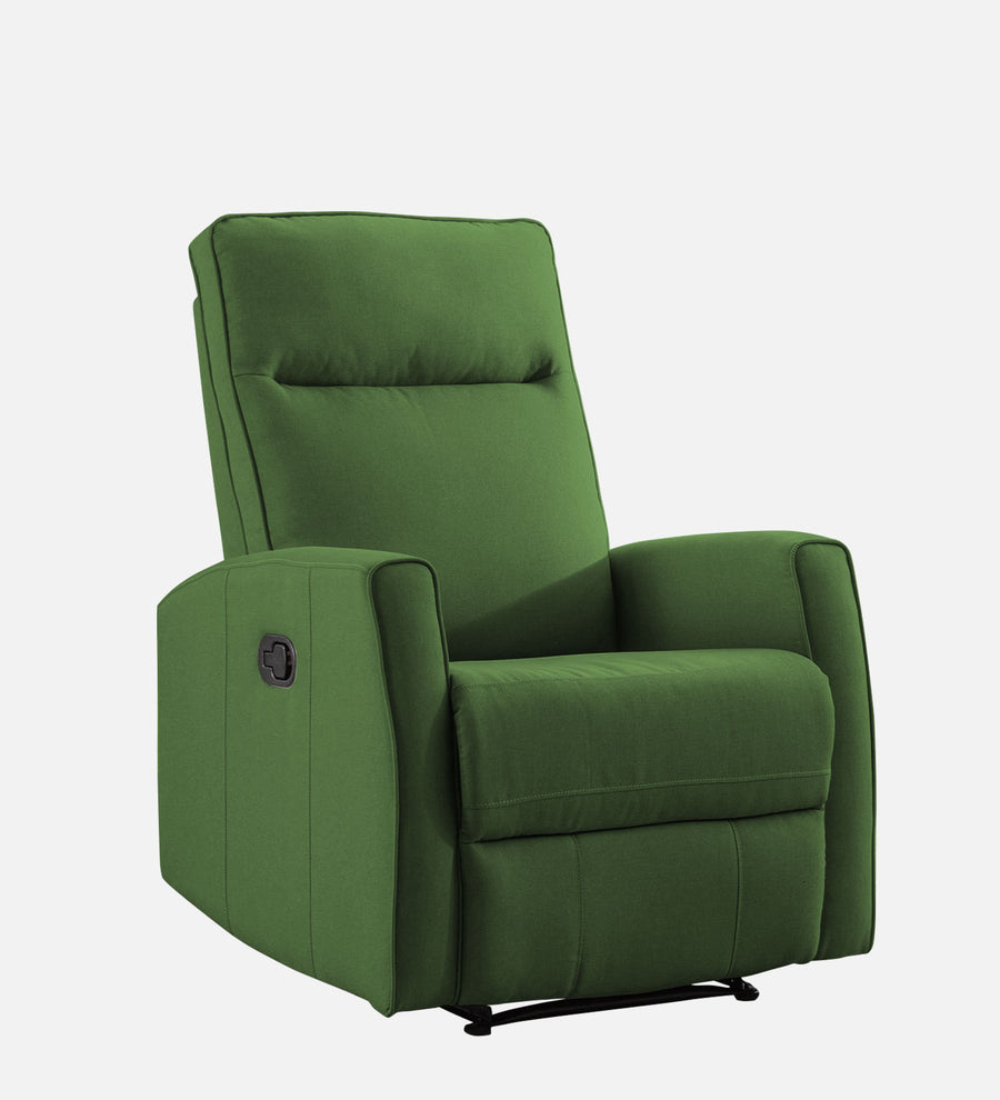 Logan 1 Seater Motorized Fabric Recliner - Olive Green - Side View by Febonic Living