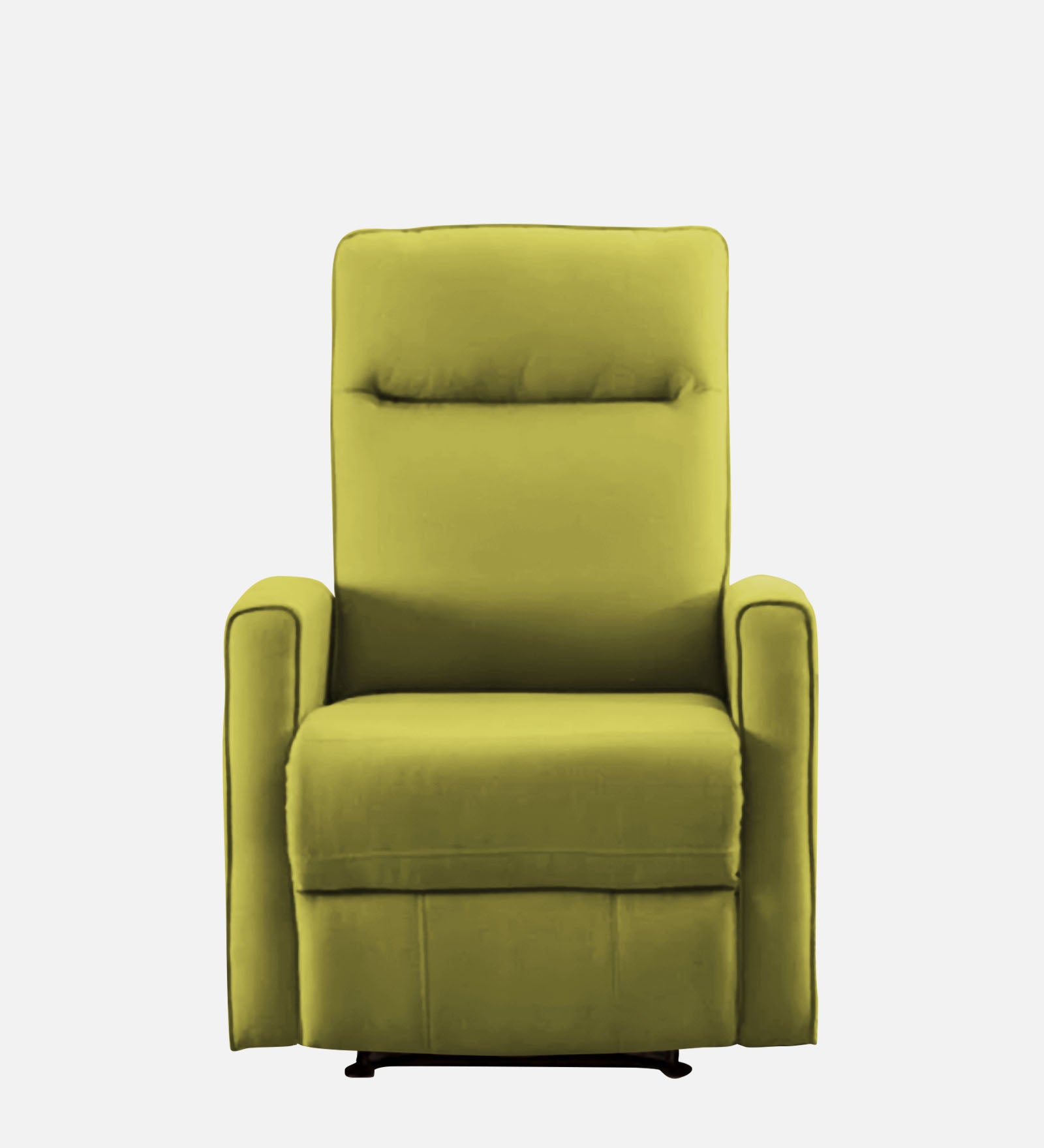 Logan 1 Seater Motorized Fabric Recliner - Parrot Green - Front View by Febonic Living