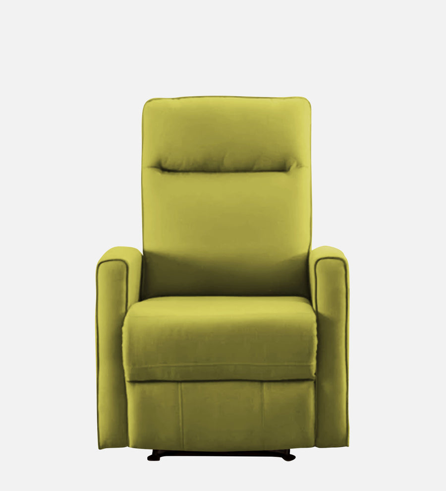 Logan 1 Seater Motorized Fabric Recliner - Parrot Green - Front View by Febonic Living