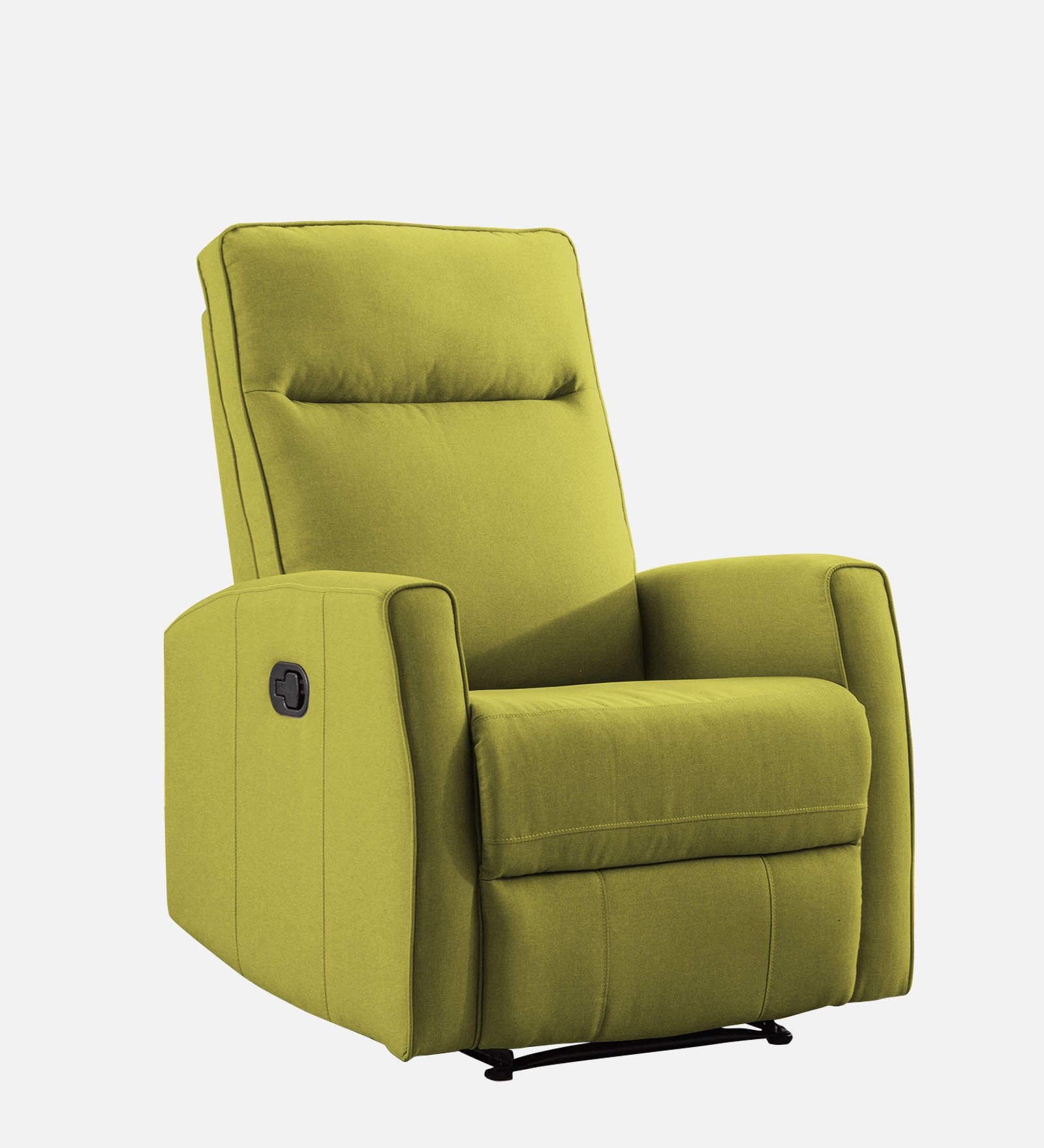 Logan 1 Seater Motorized Fabric Recliner - Parrot Green - Side View by Febonic Living