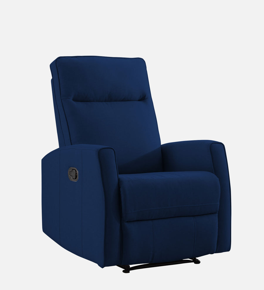 Logan 1 Seater Motorized Fabric Recliner - Royal Blue - Side View by Febonic Living