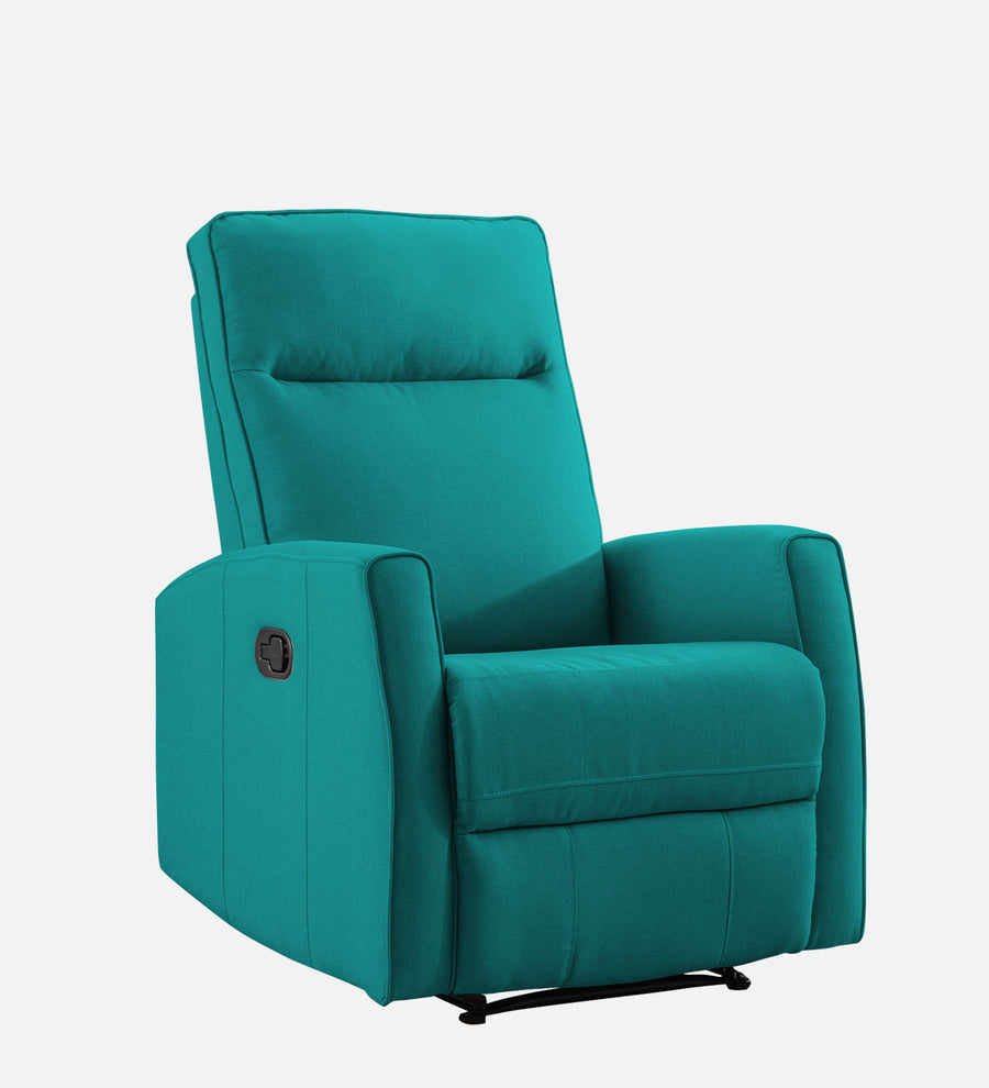 Logan 1 Seater Motorized Fabric Recliner - Sea Green - Side View by Febonic Living