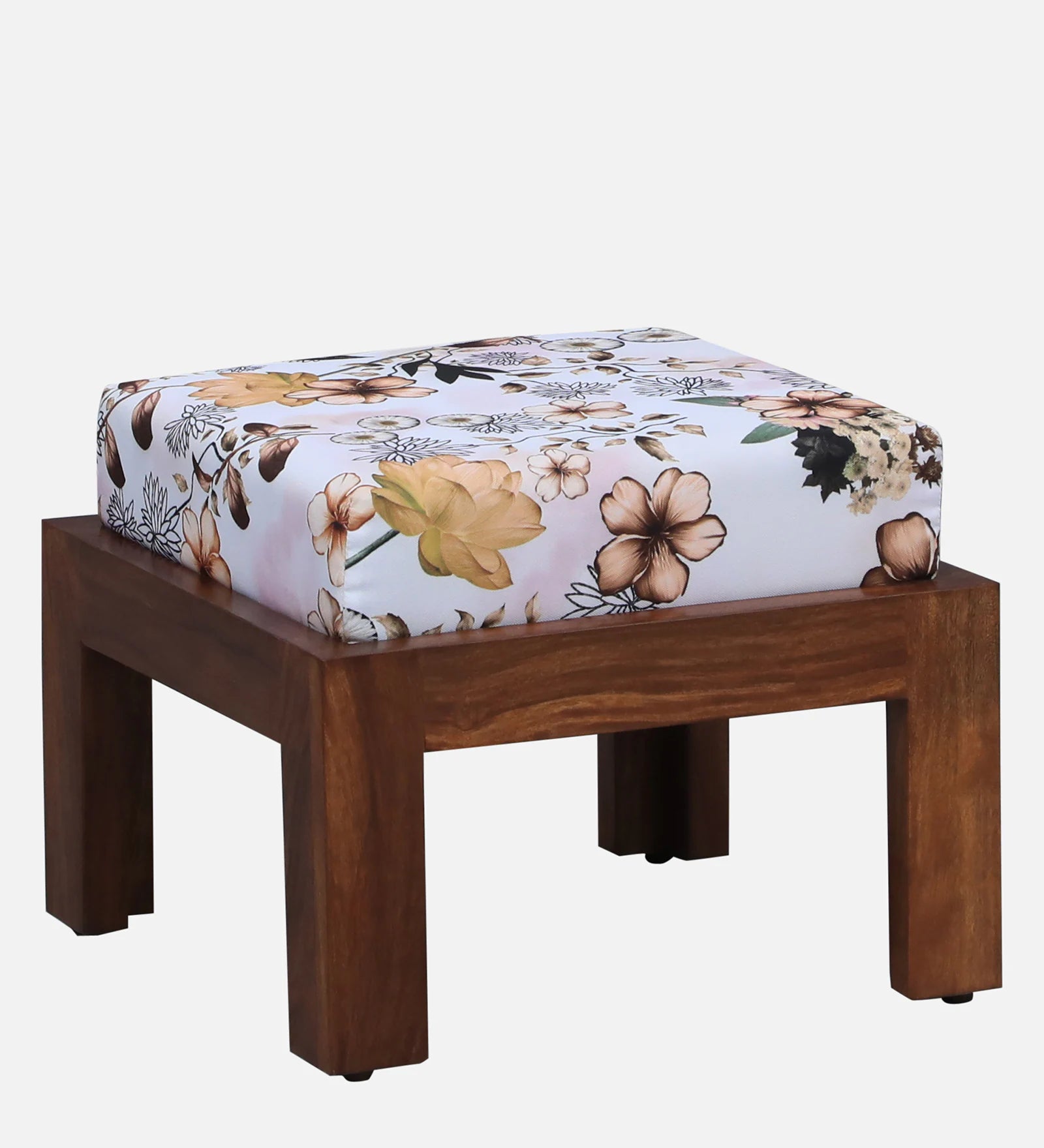 Brock Foot Stool in Floral Print (Set of 2) - Febonic Living