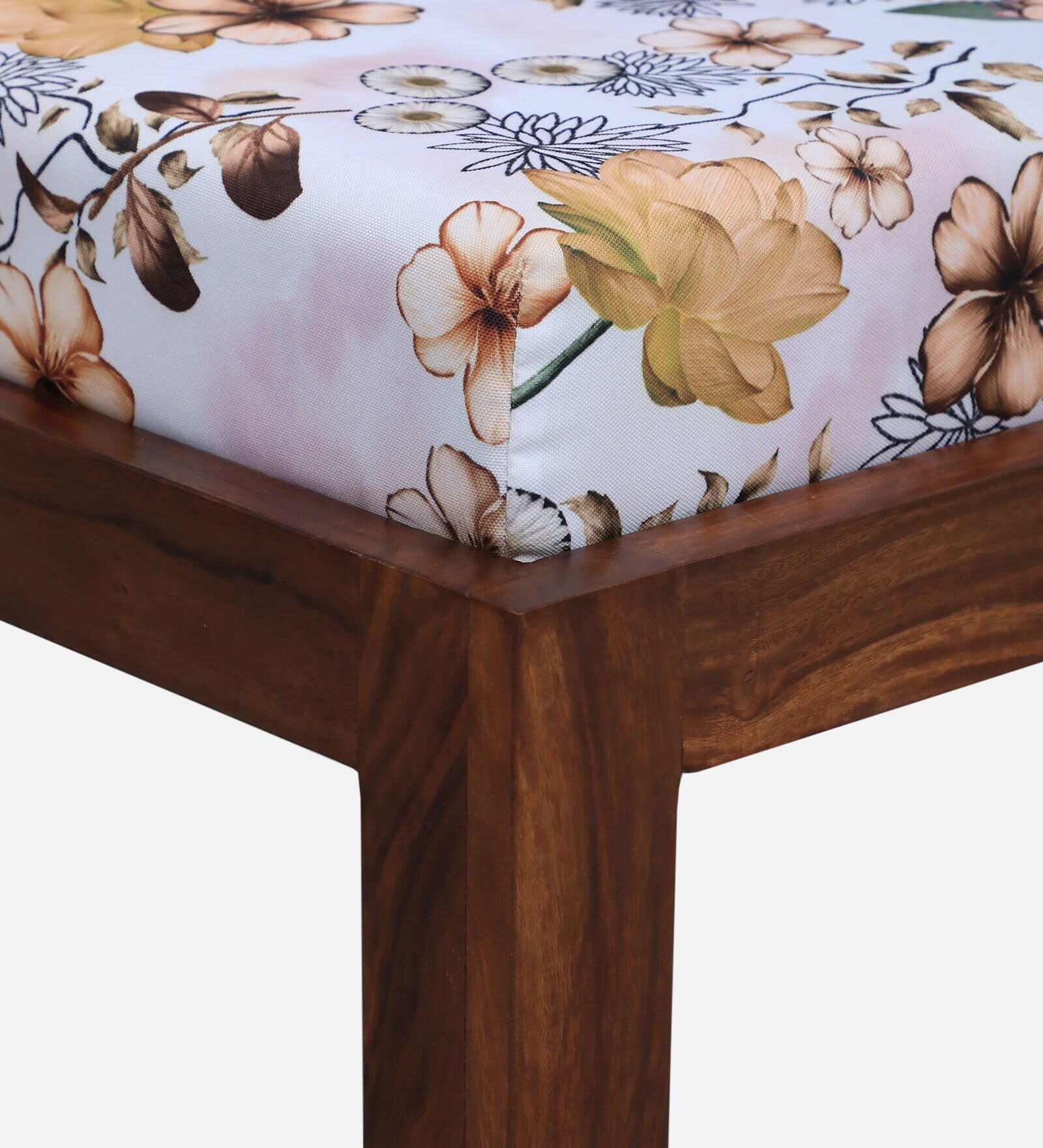 Brock Foot Stool in Floral Print (Set of 2) - Febonic Living