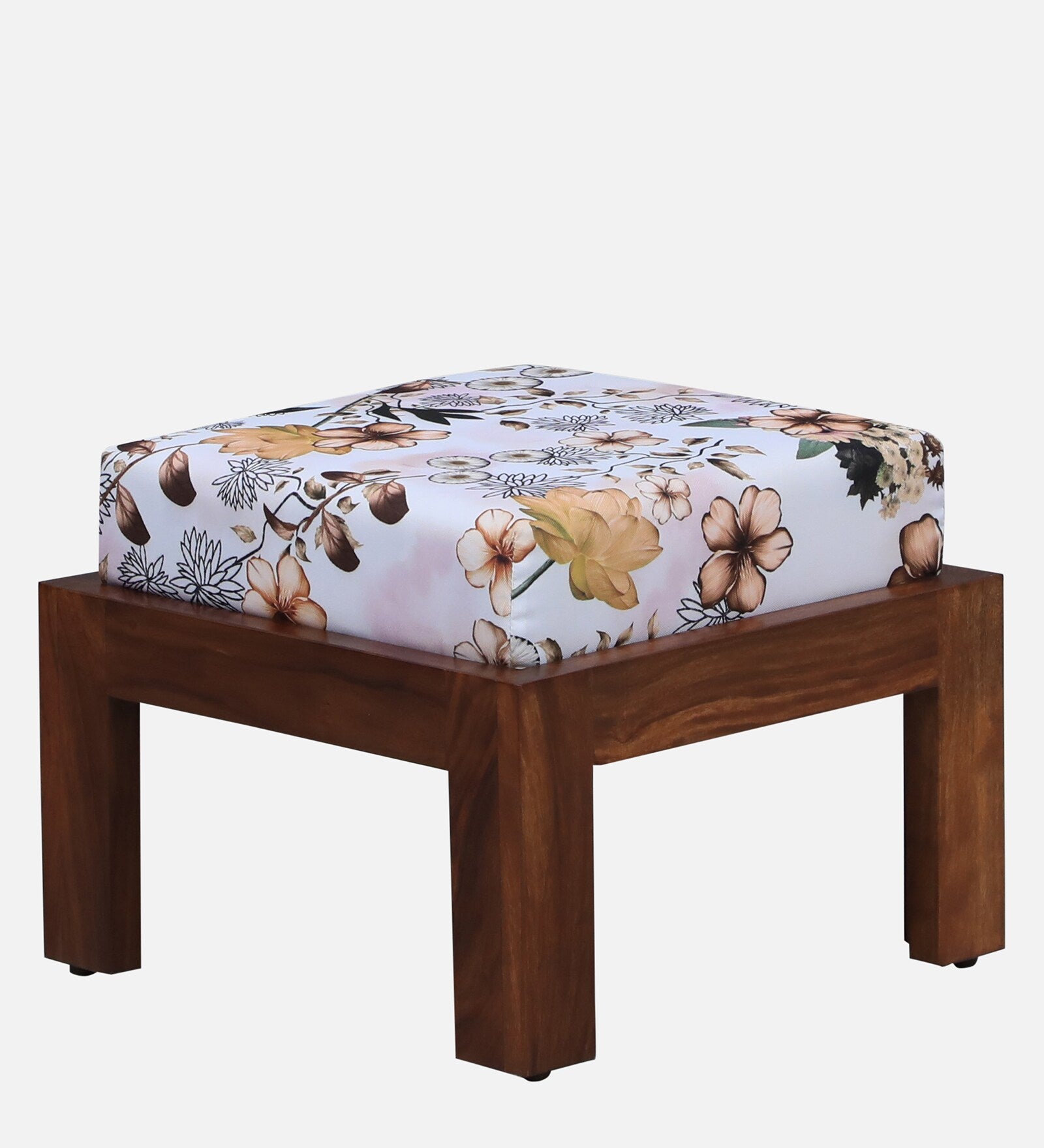Brock Foot Stool in Floral Print (Set of 2) - Febonic Living