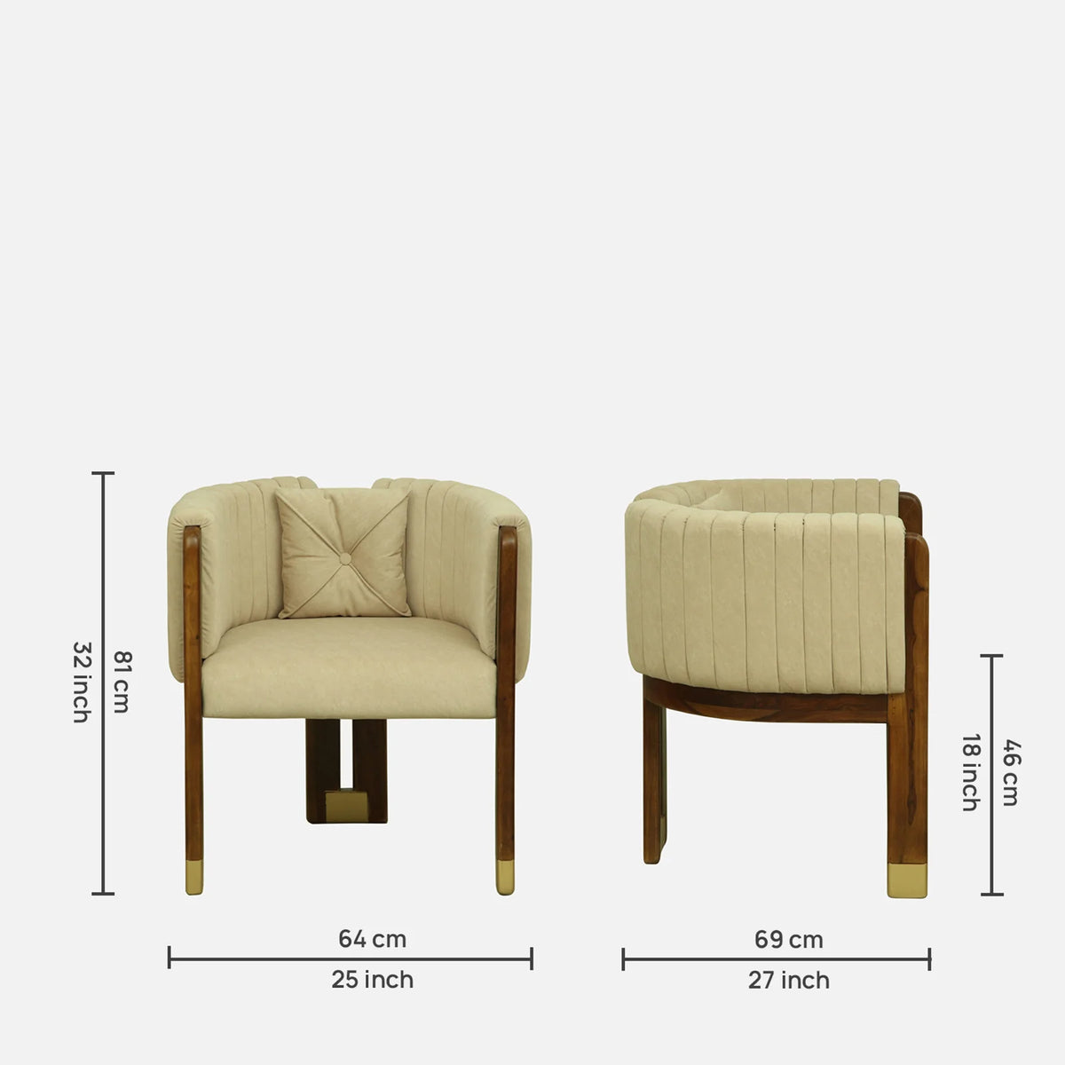 Loka Sheesham Wood Chairs In Provincial Teak Finish (Set Of 2)