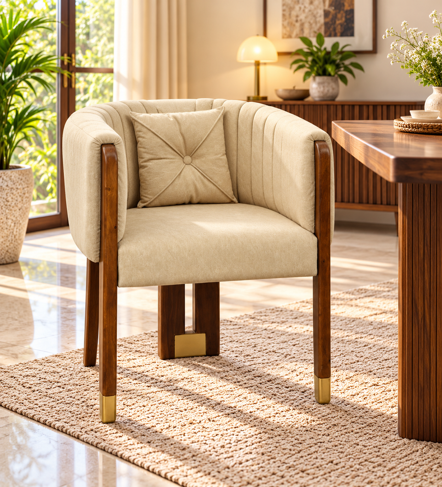 Loka Sheesham Wood Chairs In Provincial Teak Finish (Set Of 2)