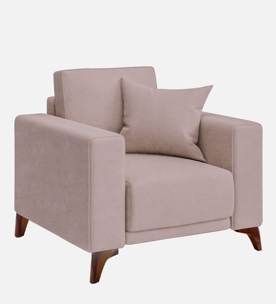 Luca Fabric 1 Seater Sofa In Almond Beige Colour - Febonic Living
