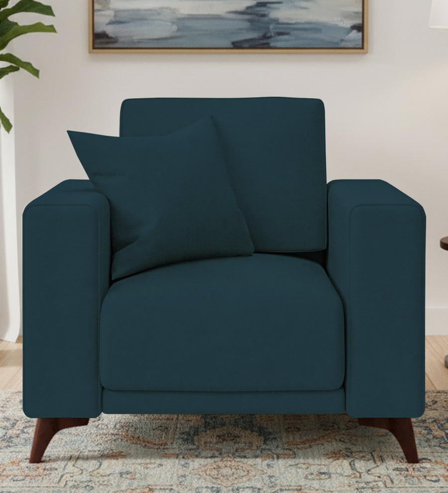 Luca  1 Seater Fabric Sofa - Cool Blue by Febonic Living