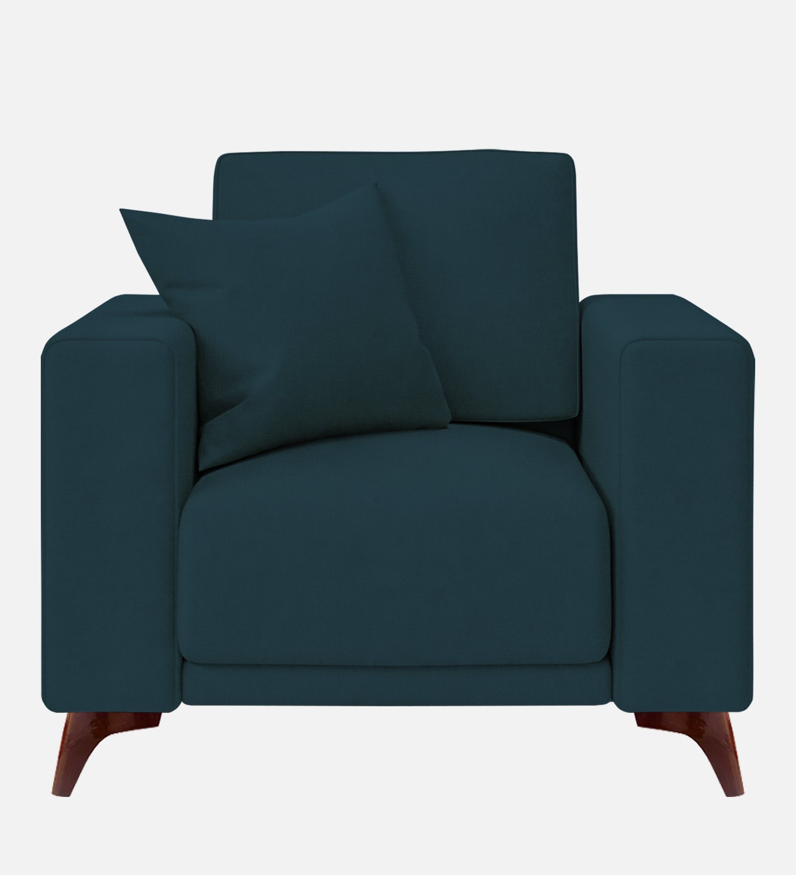 Luca Fabric 1 Seater Sofa In Cool Blue Colour
