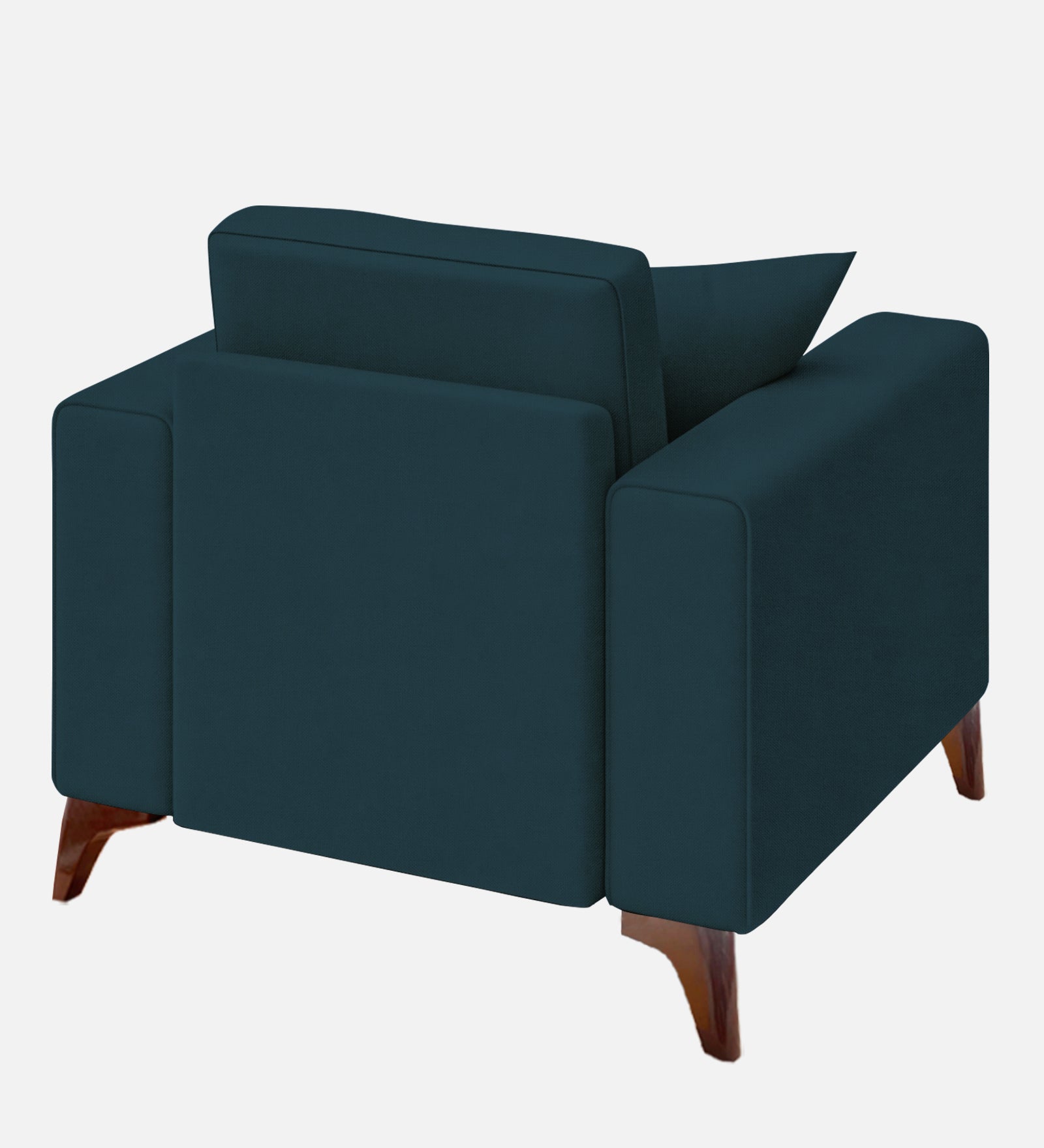 Luca Fabric 1 Seater Sofa In Cool Blue Colour