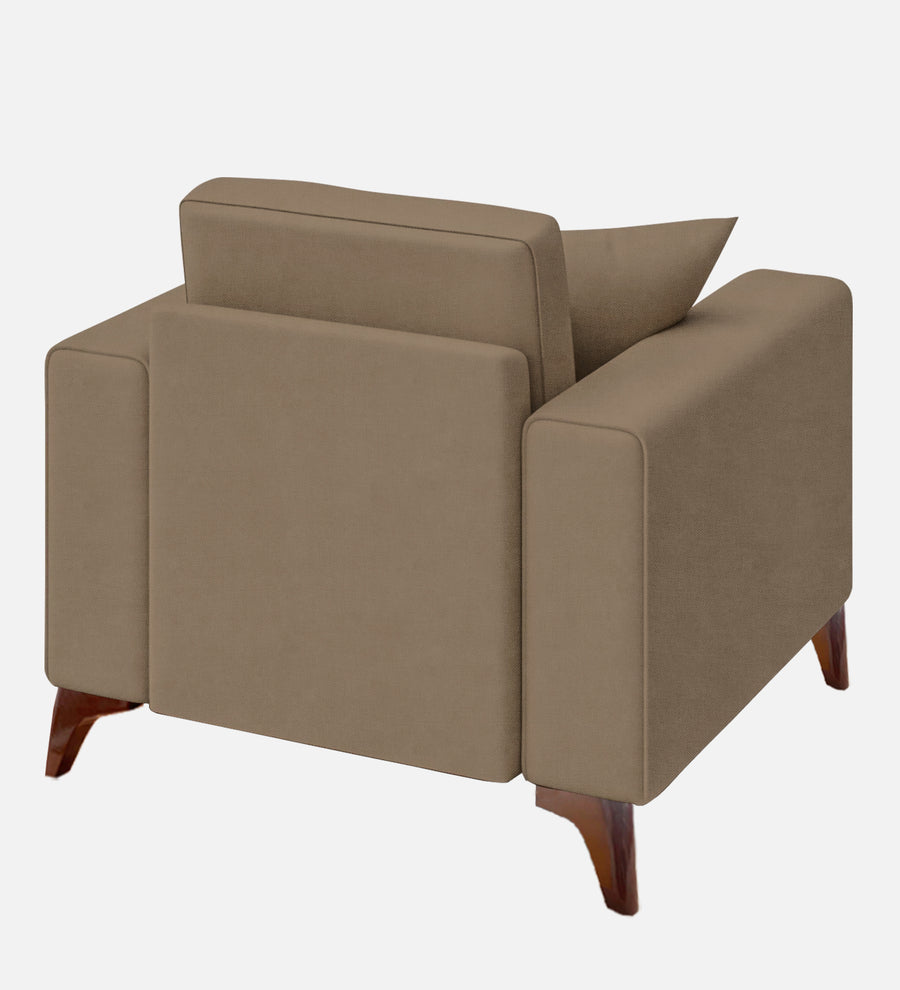 Luca Fabric 1 Seater Sofa In Hazel Beige Colour - Febonic Living