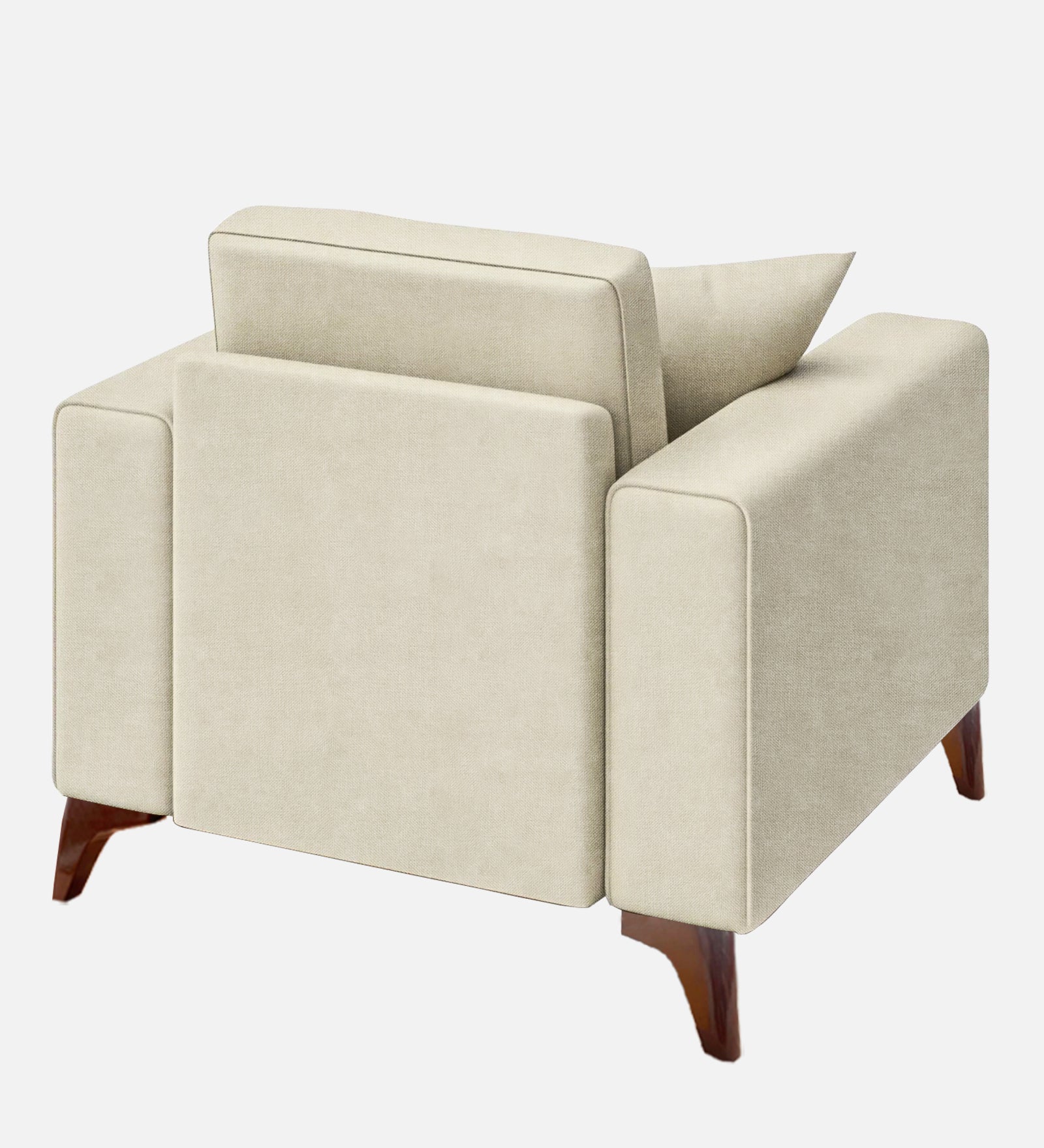 Luca Fabric 1 Seater Sofa In Maple Cream Colour