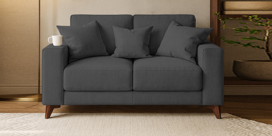 Luca Fabric 2 Seater Sofa In Stone Grey Colour - Febonic Living