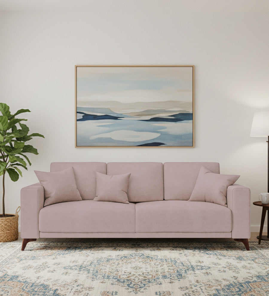 Luca 3 Seater Fabric Sofa - Almond Beige by Febonic Living