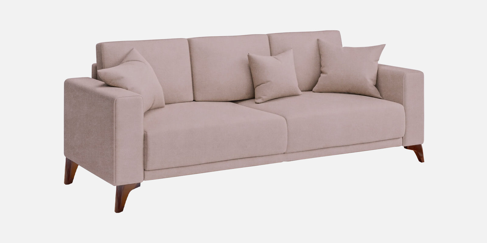 Luca Fabric 3 Seater Sofa In Almond Beige Colour